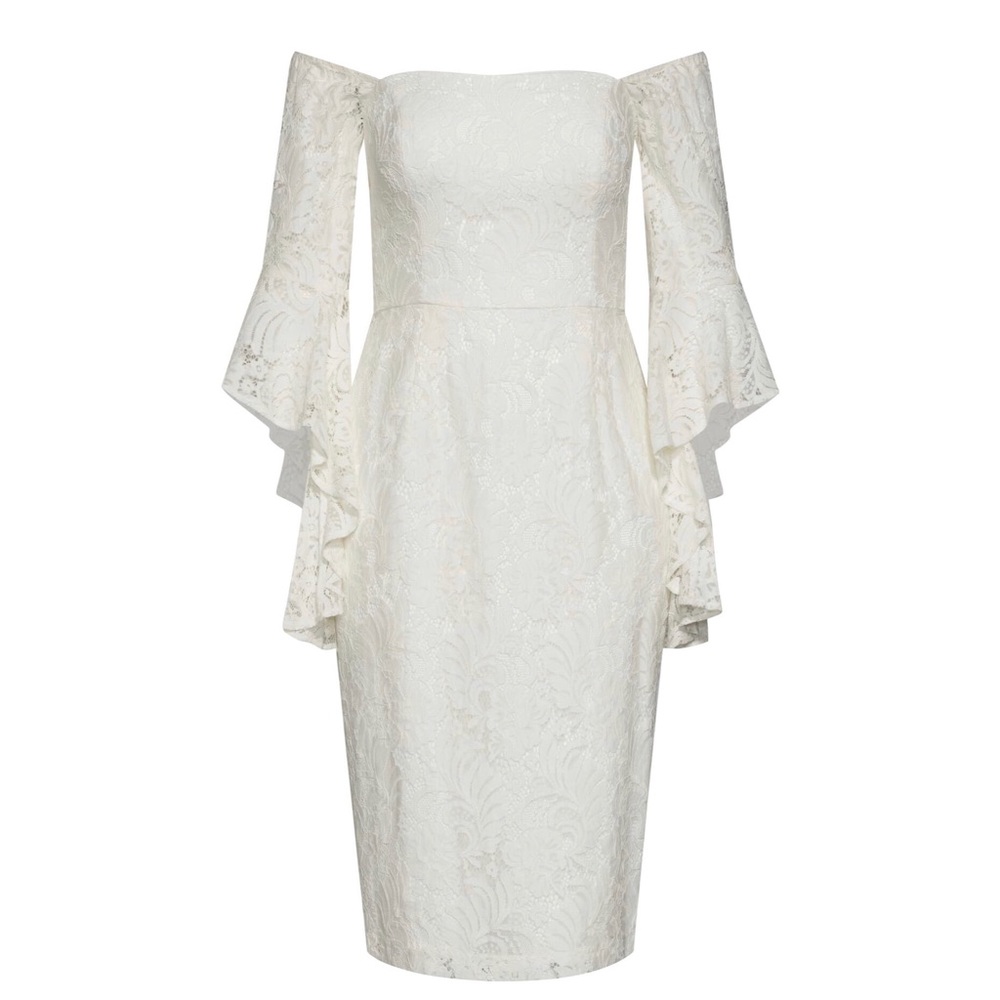 Nordstrom City Sheen Mystic Lace Ivory Dress